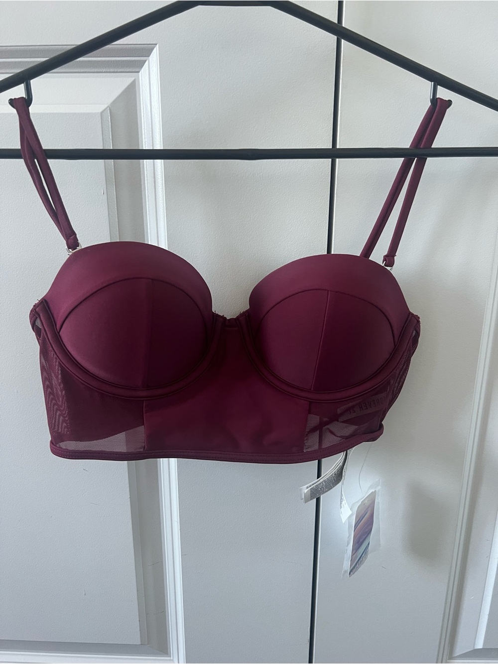 Forever 21 Wine Women Swim Top Size Small